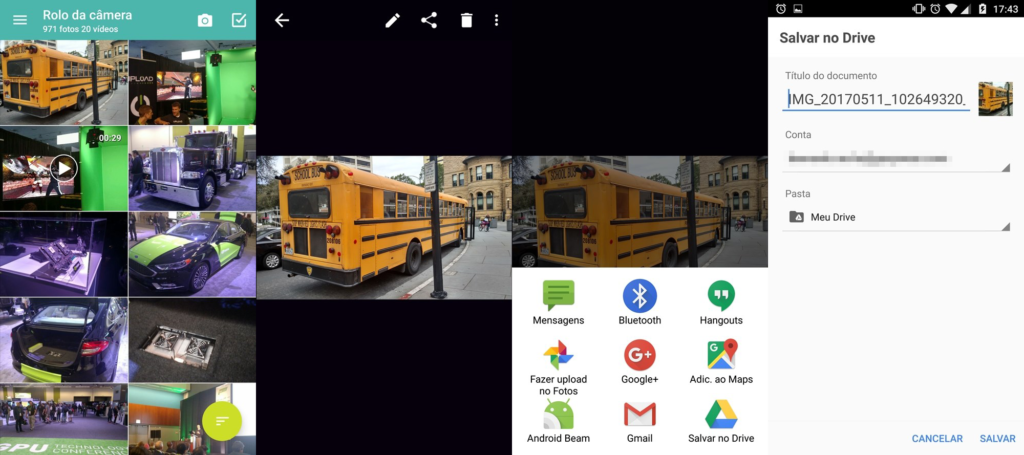 Como enviar fotos para as pastas do Google Drive