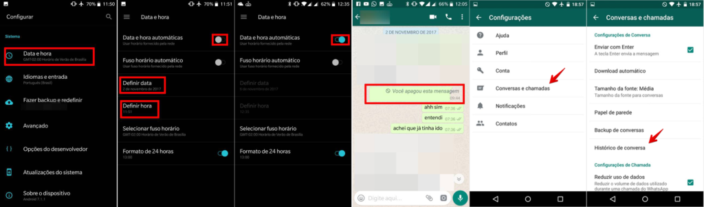 Passo a passo para apagar mensagens antigas no Whatsapp.