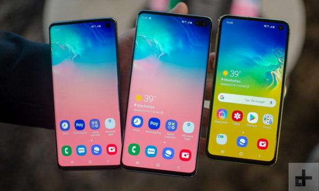 A evolução do Galaxy S até o Galaxy S10.