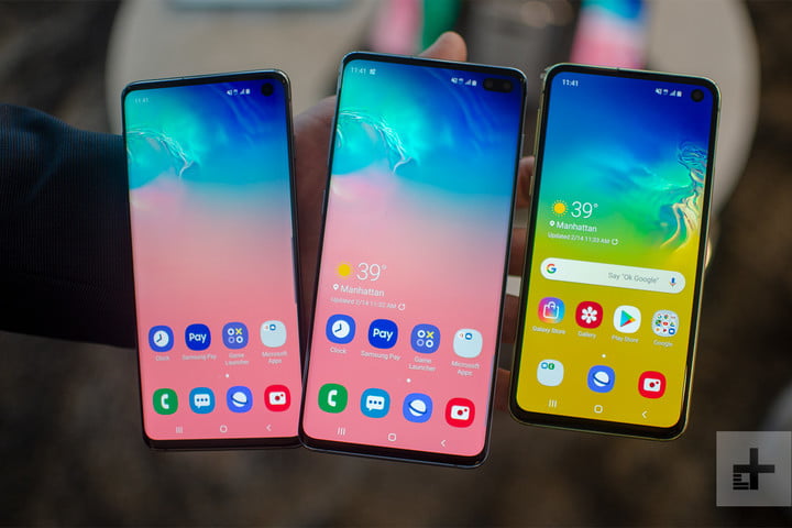 A evolução do Galaxy S até o Galaxy S10.