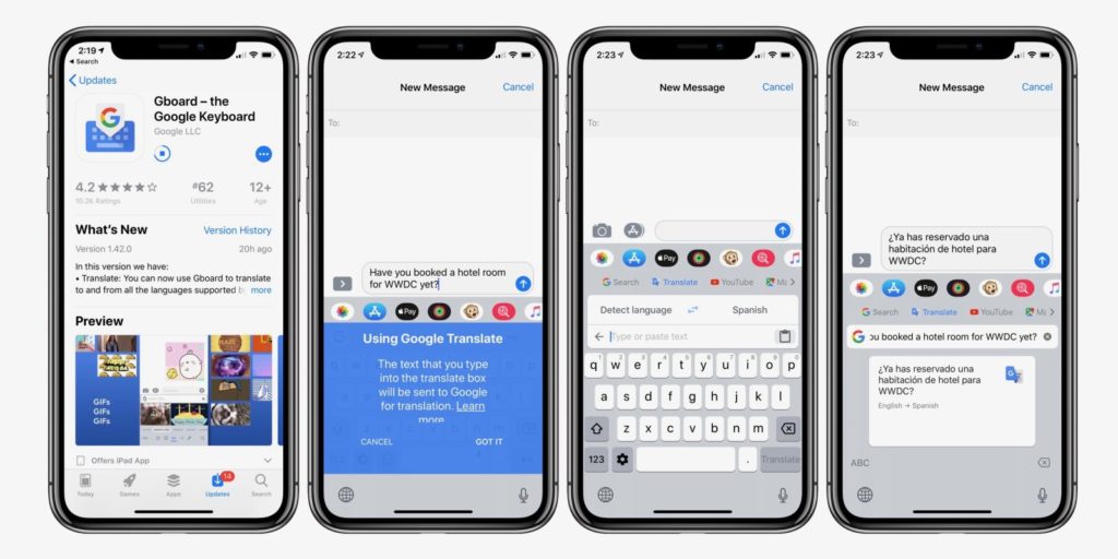 Como traduzir textos no iPhone com o Gboard 