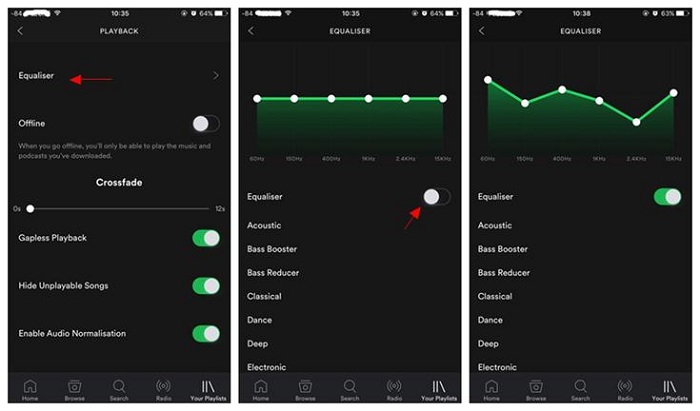 Como equalizar músicas no Spotify