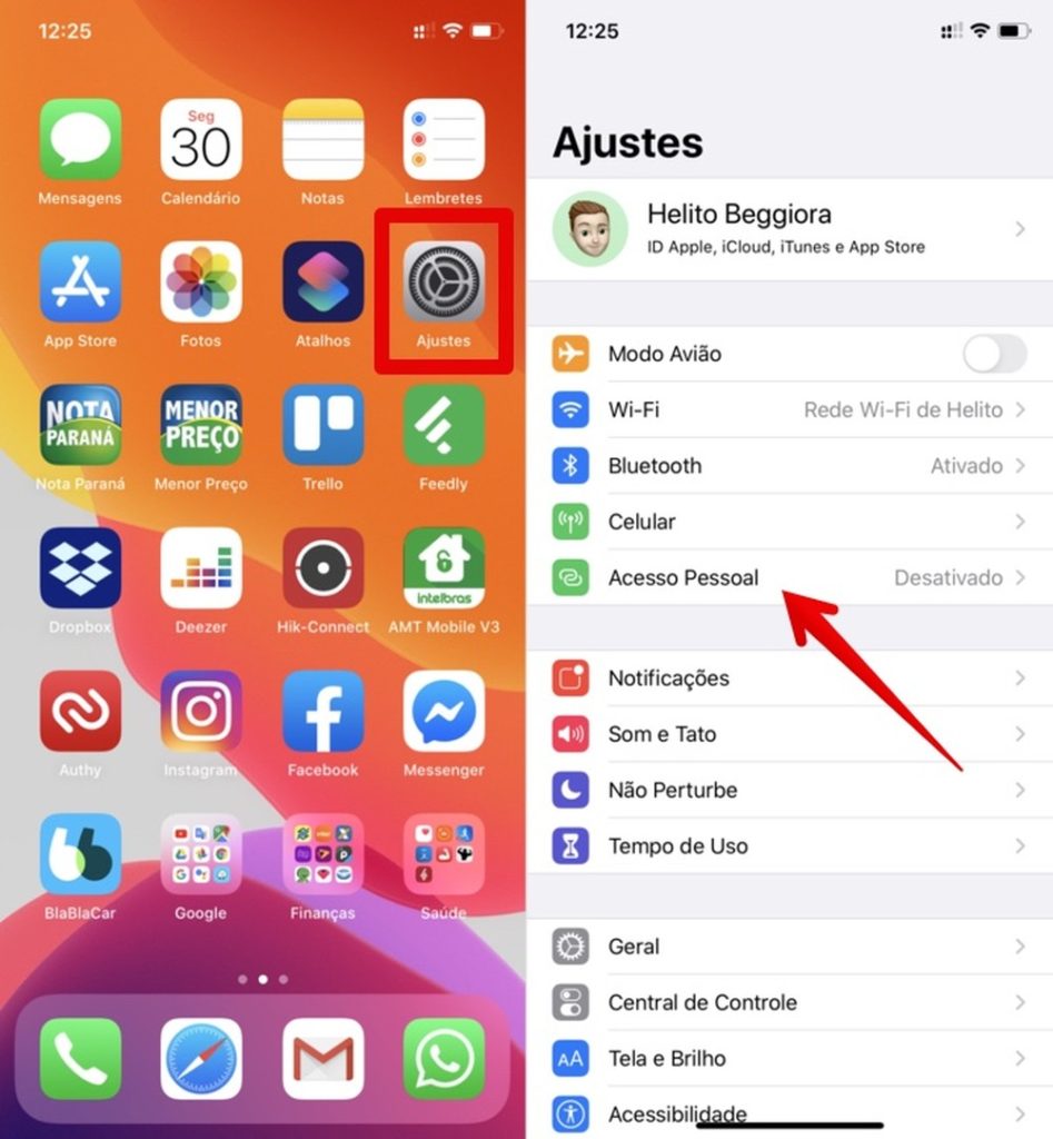 Problemas com o AirDrop