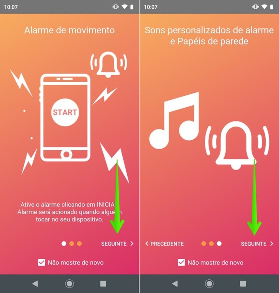App “Não toque em meu telefone”