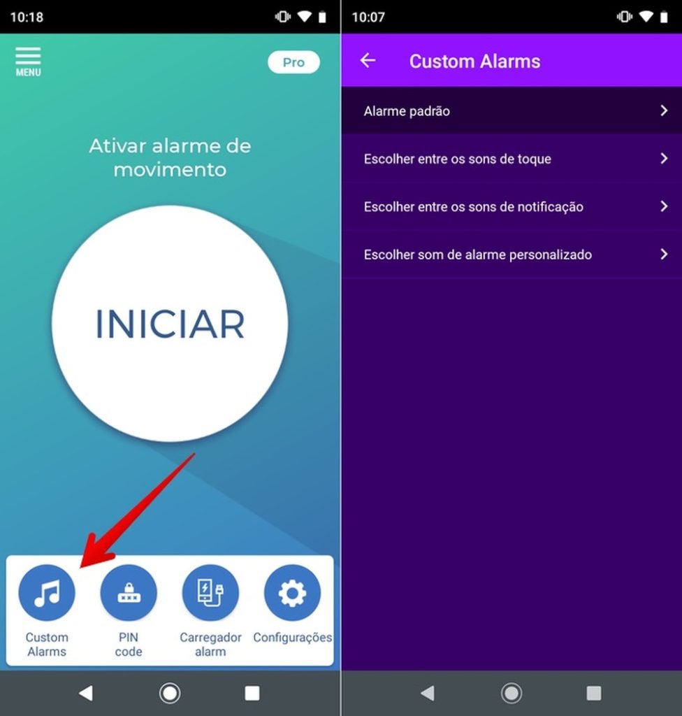 App “Não toque em meu telefone”