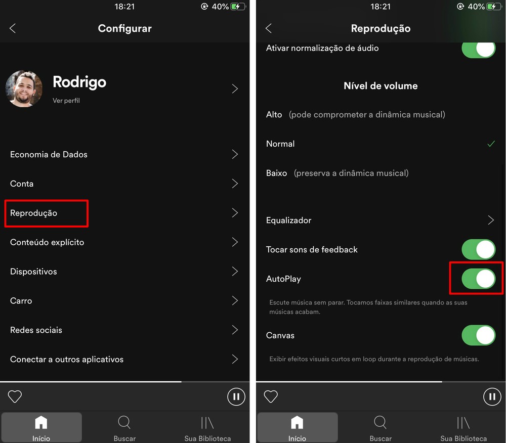 Música sem parar spotify