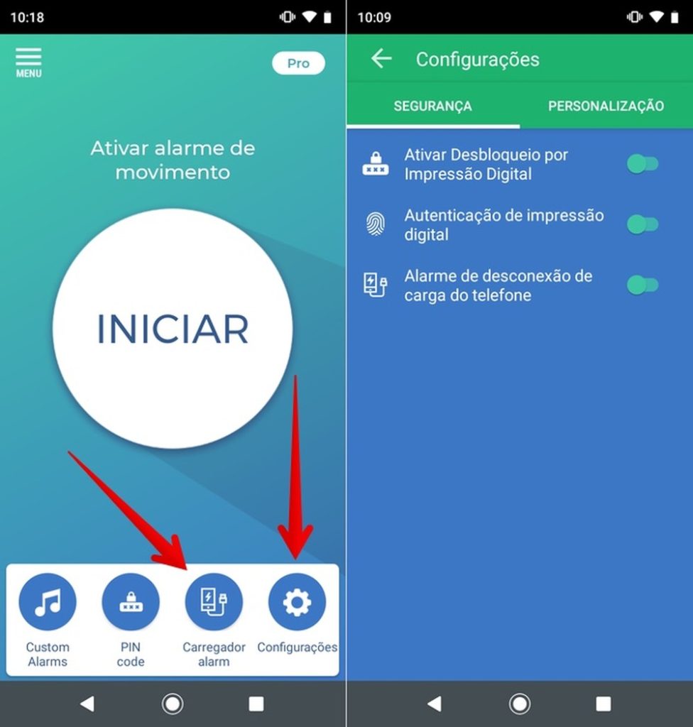 App “Não toque em meu telefone”