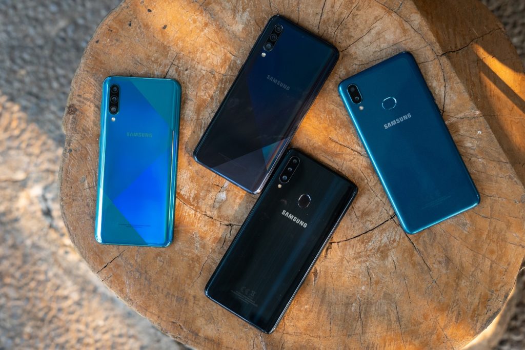 Série Samsung Galaxy A. Samsung Galaxy A10s, A20s, A30s e A50s.