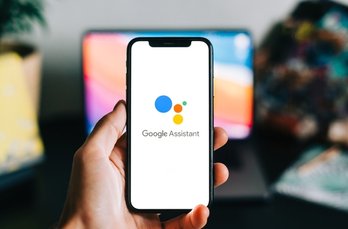 Logotipo do aplicativo assistente do Google no iPhone.