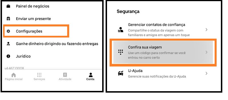 passo a passo código uber