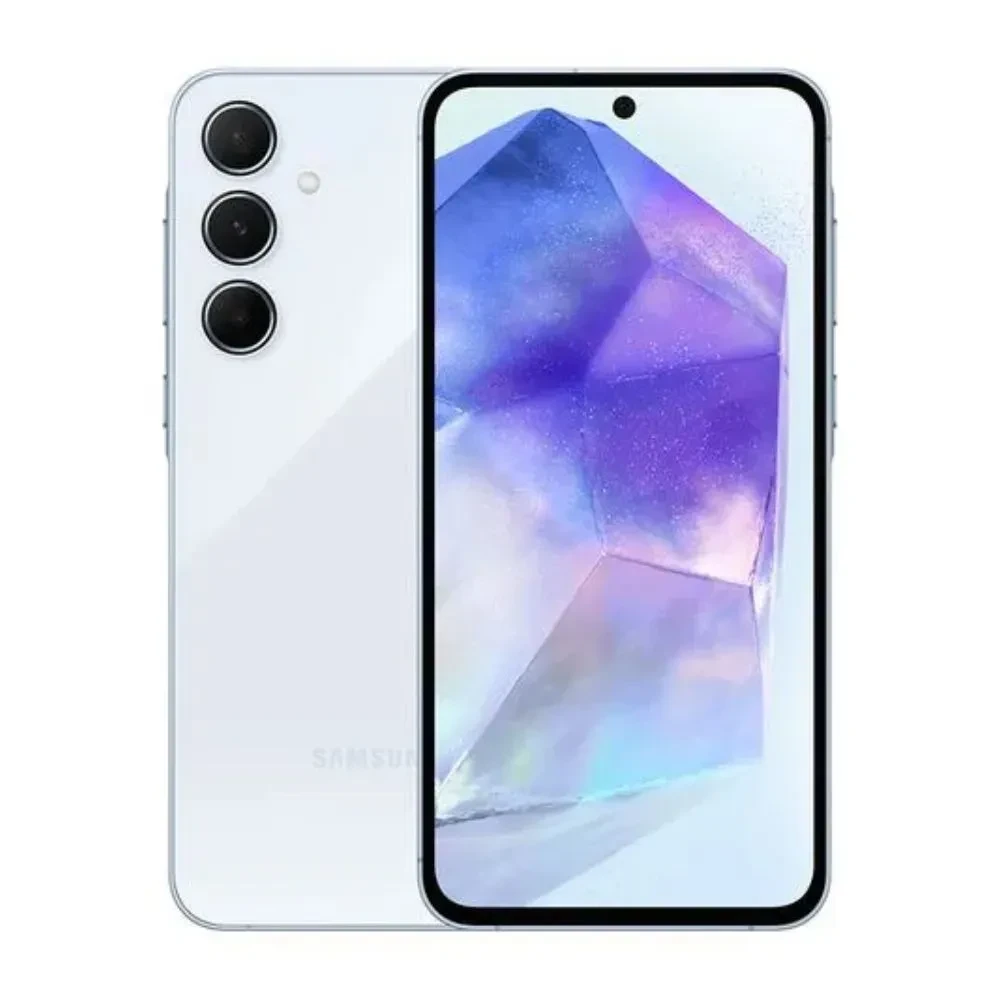 Imagem comparativa dos smartphones Samsung Galaxy A56 vs A55, destacando as diferenças de design, câmeras e tela para ajudar na escolha do melhor modelo.